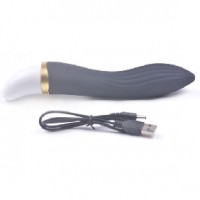 12-Speed Black Rechargeable Silicone Vibrator (LAST ONES AVAILABLE!)